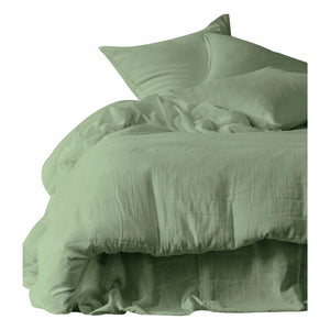 Haomy - Almond Green Cotton Voile Pillowcase