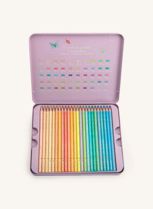 Moulin Roty - Pastel Colored Crayon Box - Les Rosalies