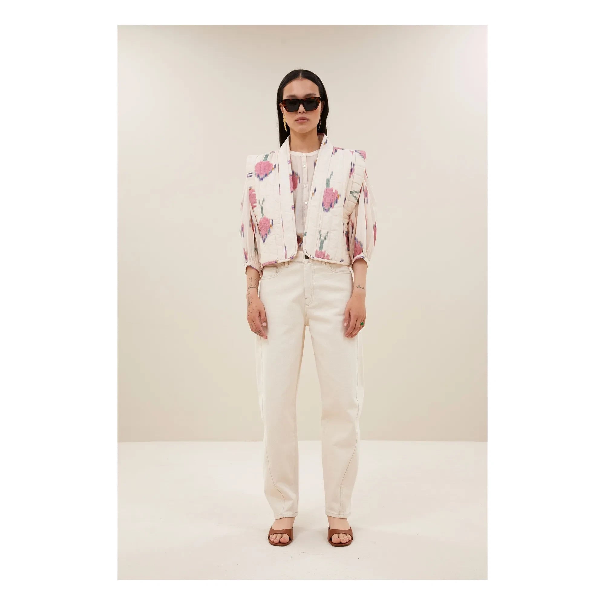 By Bar - Isla Ikat Cotton Jacket | Ecru