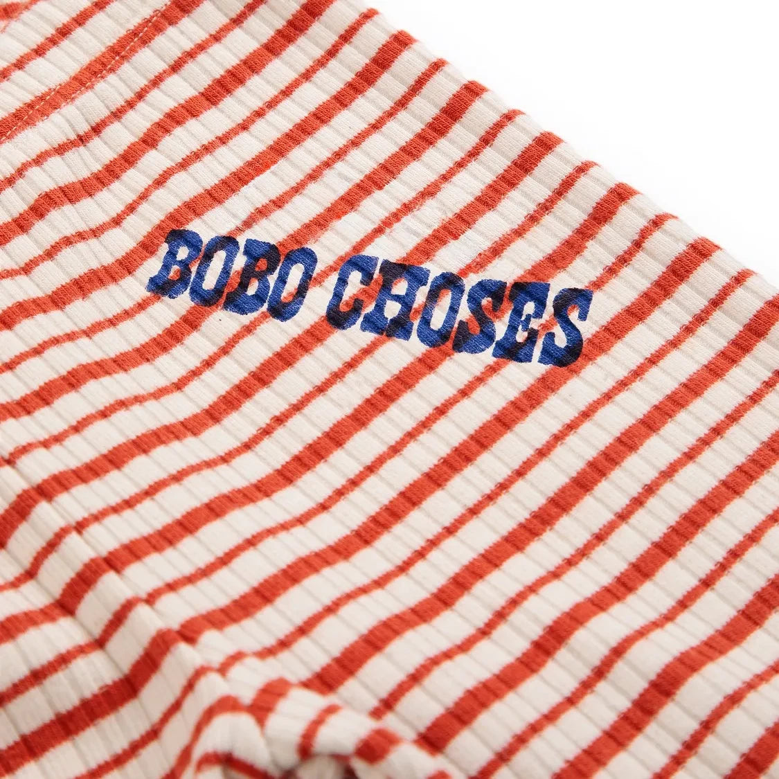 Bobo Choses - Striped Ribbed Leggings Organic Cotton Baby | Red