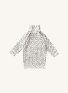 Soor Ploom - Parlor Trellis High Neck Dress | Pale Blue