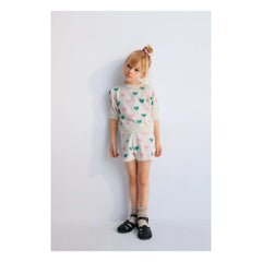 the new society - Organic Cotton Oia Heart Shorts | Ecru