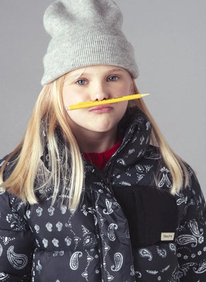 Töastie - Helix Bandana Puffer Jacket Made from Recycled Fibers | Black
