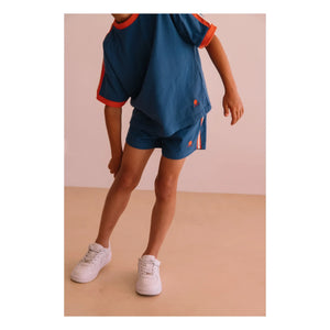 We Are Kids - Taylor Contrast Organic Cotton T-Shirt | Blue