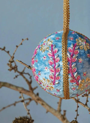 Rice - Velvet Christmas Ornaments - 3-Piece Set | Multicolor