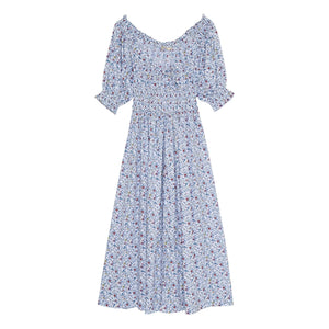 the new society - Cloe Cotton Dress | Blue