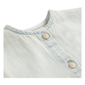 Bobo Choses - Organic Cotton Washed Denim Dungarees | Light Blue