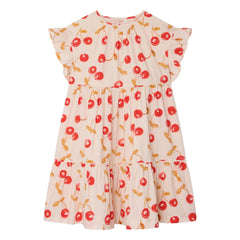 Bonpoint - Léontine Cherry Organic Cotton Dress | Red