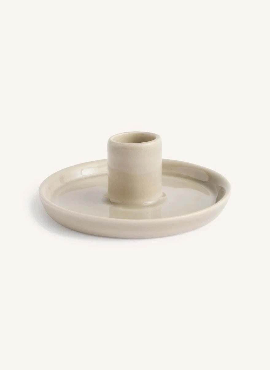 Hay - "Disk" Ceramic Candle Holder | Grey