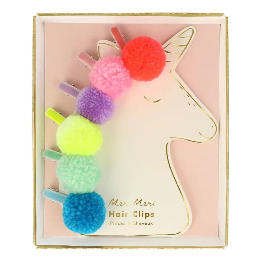 Meri Meri - Pom-pom Hair Ties Set - 6 Pieces