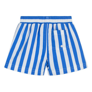 Petit Bateau - Baby Striped Recycled Fiber Swimsuit Shorts | Blue