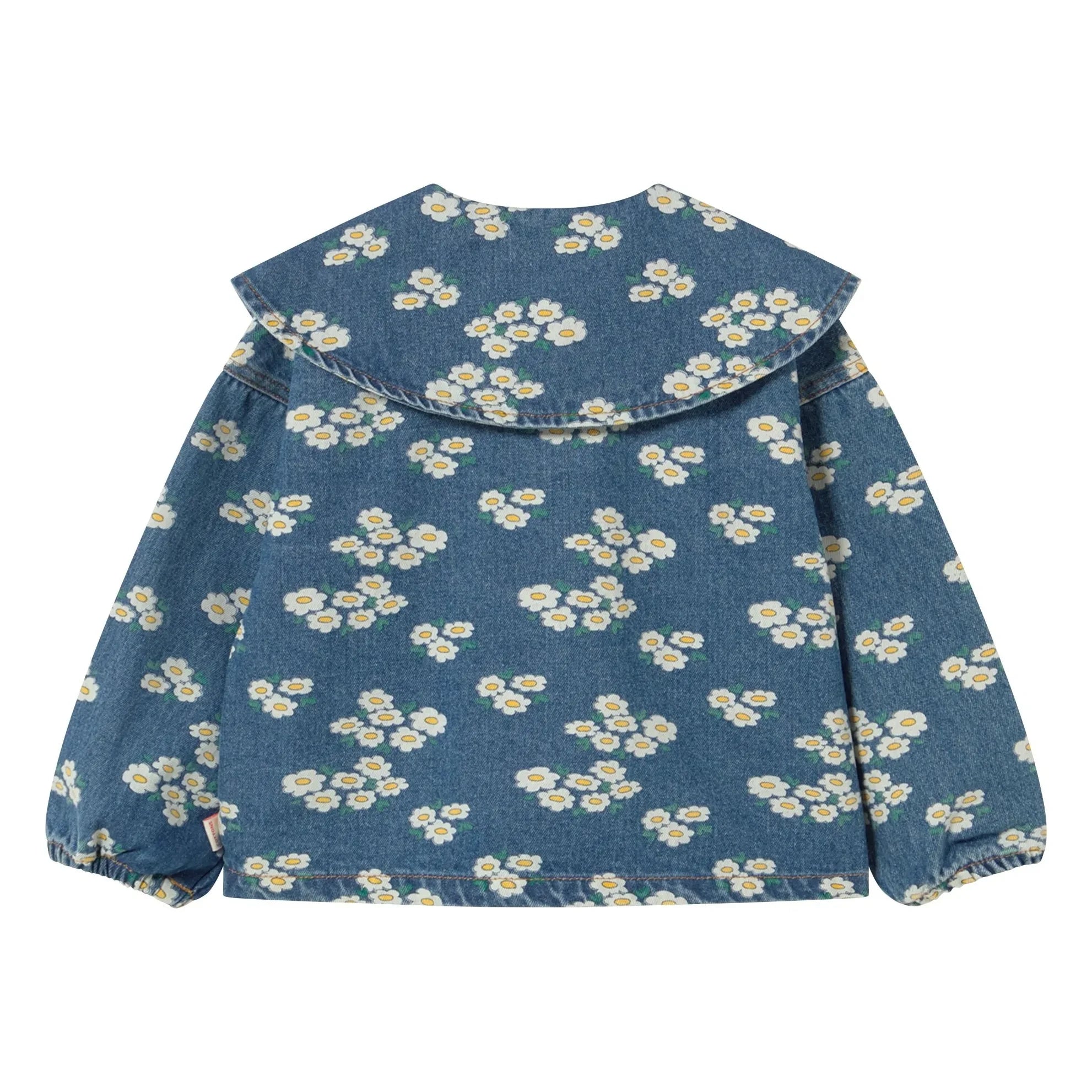 Tinycottons - Oversized Denim Shirt with Daisies | Blue