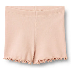 Wheat - Sine Textured Organic Cotton Baby Shorts | Pale Pink