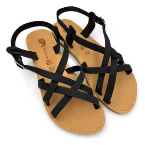 Théluto - Verona Nubuck Sandals | Black