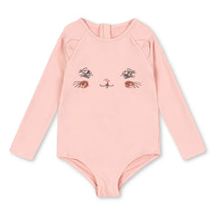 Konges Sløjd - Kitty Long Sleeve Swimsuit Made from Recycled Fibers | Pink
