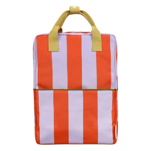 Sticky Lemon - Large Striped Backpack | Red