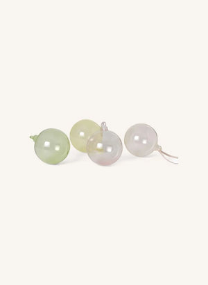 Ferm Living - Pastel Glass Christmas Ornaments - Set of 4