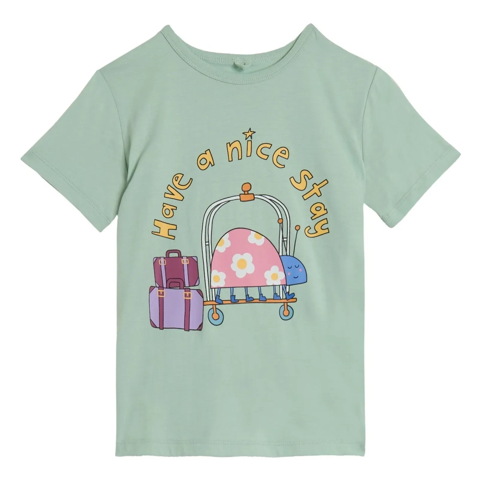 Stella McCartney Kids - Have A Nice Stay T-Shirt Organic Cotton | Green