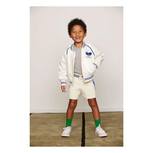 Mini Rodini - Organic Cotton Knit Shorts | Ecru