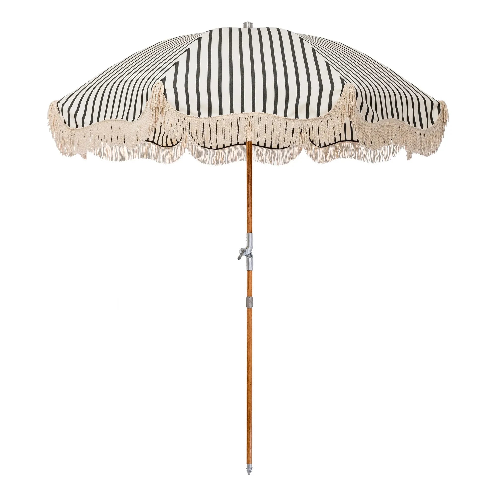 Business & Pleasure Co. - Premium Fringed Sun Umbrella | Black