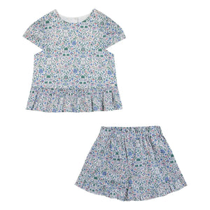 Tartine et Chocolat - Liberty Blouse and Shorts Set | White