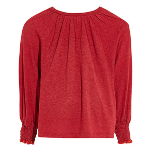Bellerose - Molly Long Sleeve T-Shirt | Cherry Red