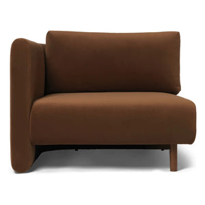 Ferm Living - Dase velvet sofa left module | Brown
