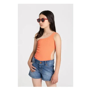 Finger in the Nose - Sia Asymmetric Swimsuit | Coral