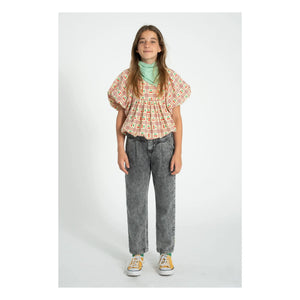 Piupiuchick - Yellow | Ruffled Cherry Pattern Blouse