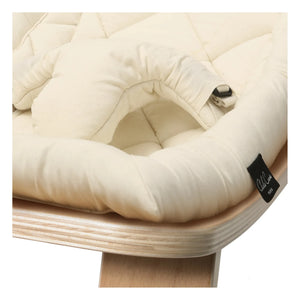 Charlie Crane - Levo Baby Rocker - Beech Wood and Ecru Organic Cotton Cushion | Ecru