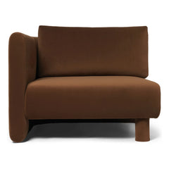 Ferm Living - Dase velvet sofa left module | Brown