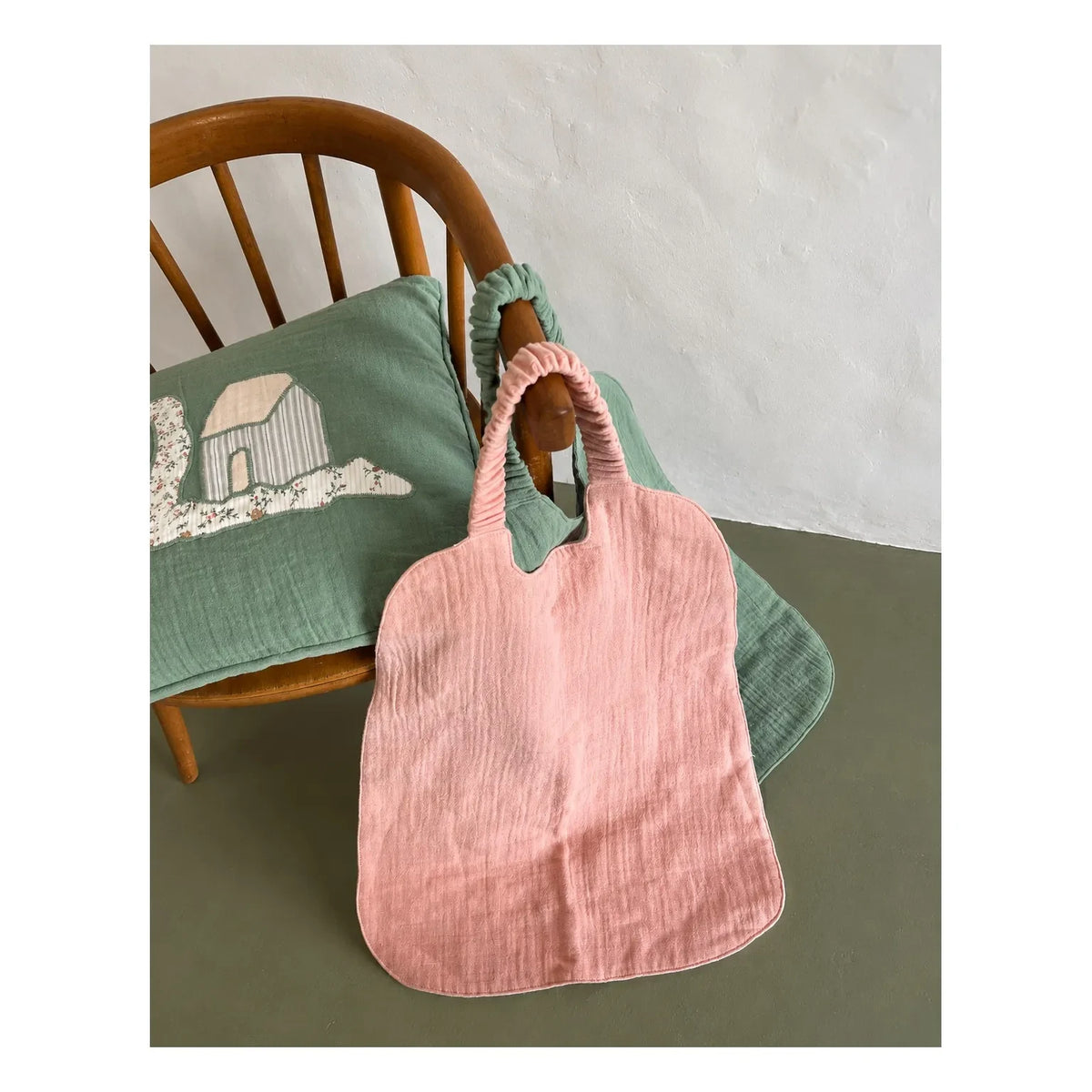 Editions Aimable - Large Gustave Apron | Moss Green Gauze
