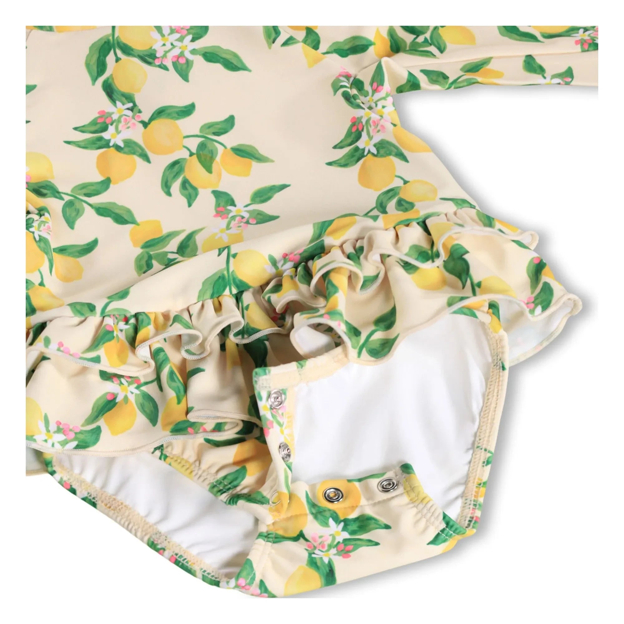 Molo - Narice Swimsuit with Lemons Made from Recycled Fibers | Pale Yellow