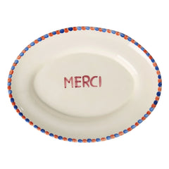 Rice - Merci Ceramic Plate | Ecru