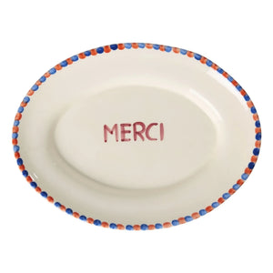 Rice - Merci Ceramic Plate | Ecru