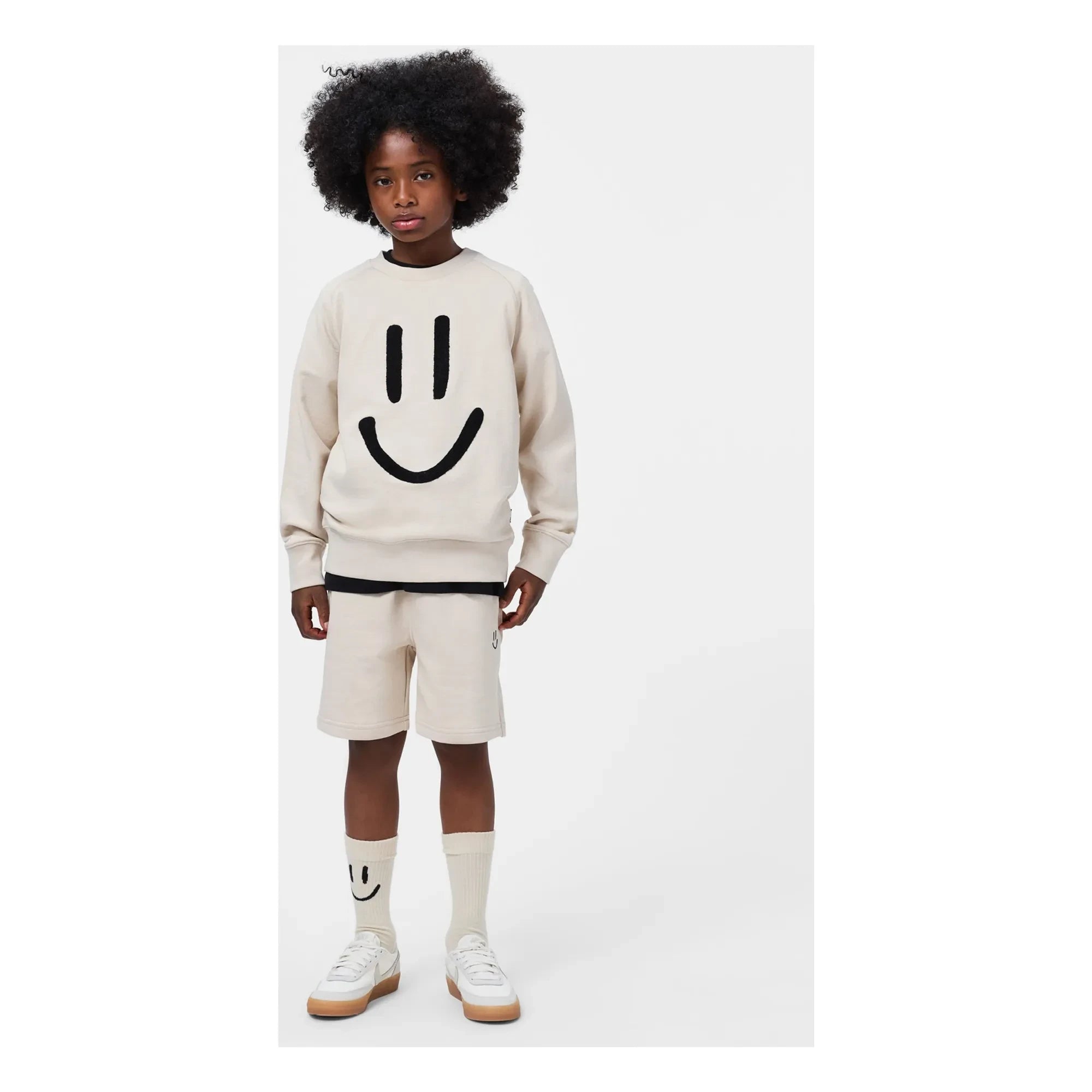 Molo - Mike Smile Organic Cotton Sweatshirt | Ecru