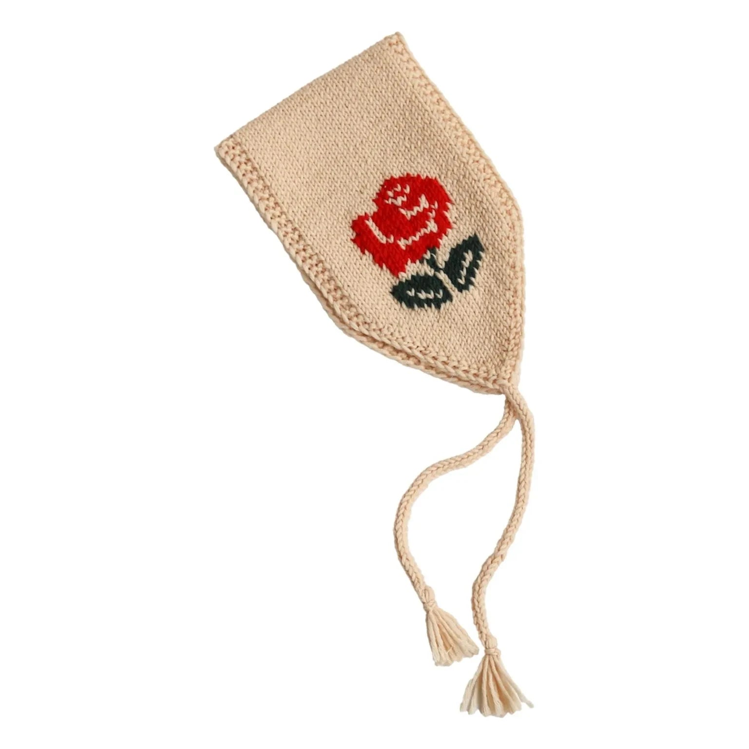 Kalinka - Pink Merino Wool Headband | Beige