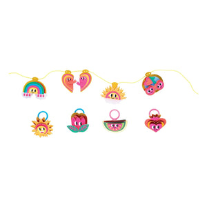 Omy x Gallimard Jeunesse - Set of 4 Rings and 4 Pendant Tips for Making