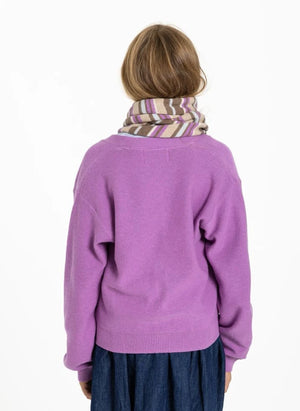 Smallable Kid - Ninon Striped Wool Scarf | Pink