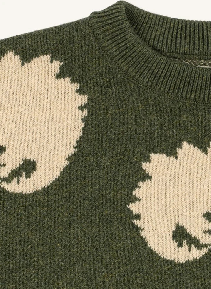 Konges Sløjd - Lapis Dinosaur Wool Sweater | Green