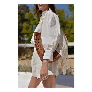 Marlot Paris - Dahlia Seersucker Blouse - Women's Collection | Ivory