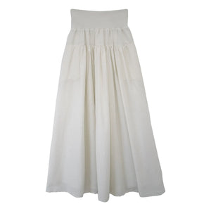 THEAVANT - Charlotte Cotton ve İpek Poplin Etek | Beyaz