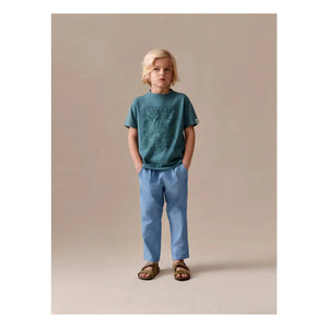 Bonpoint - Thibald Organic Cotton T-Shirt | Peacock Blue