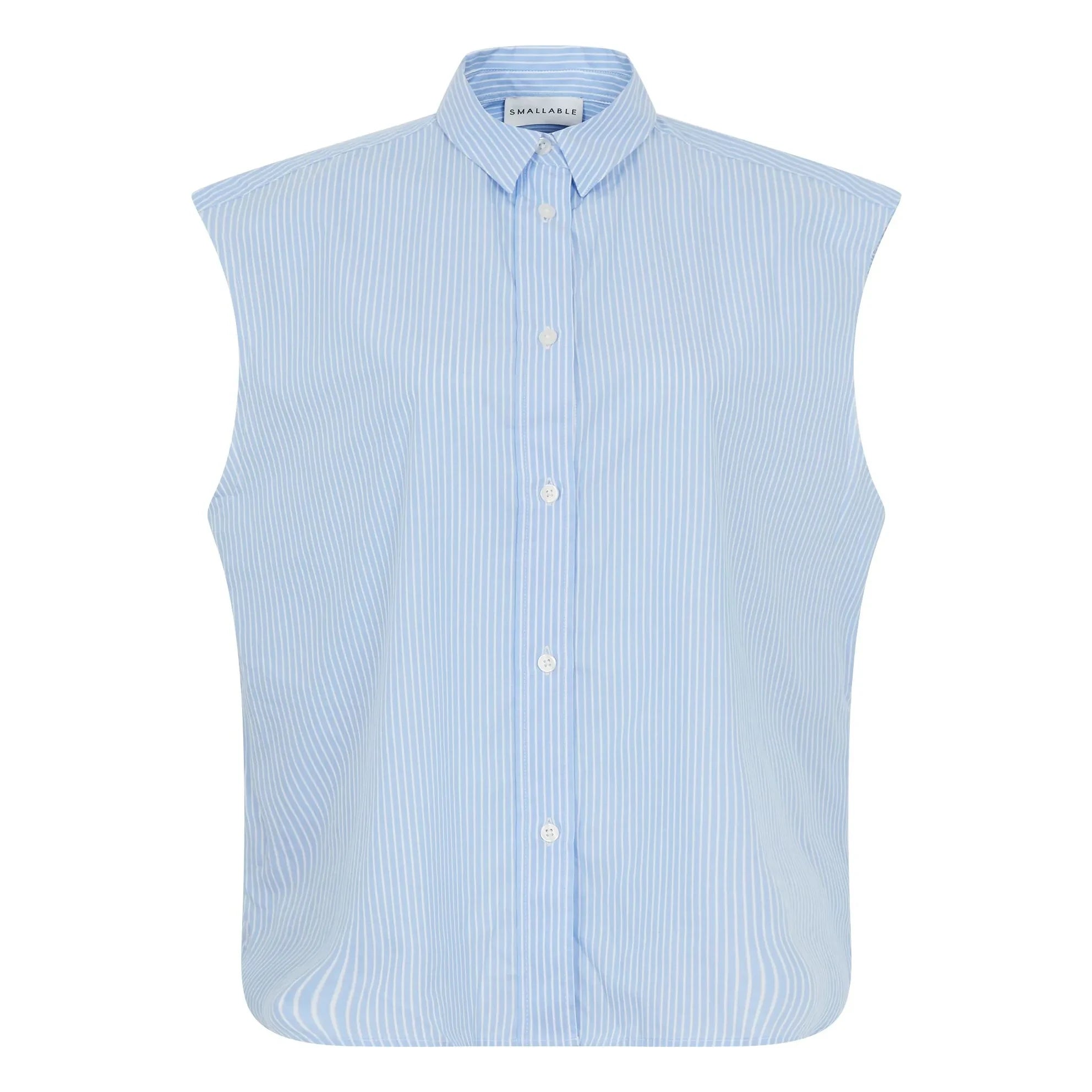 Smallable Woman - Laura Striped Sleeveless Shirt | Light Blue
