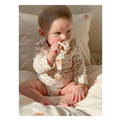Cam Cam - Ribbon-Embellished Pacifier Clip | Pink