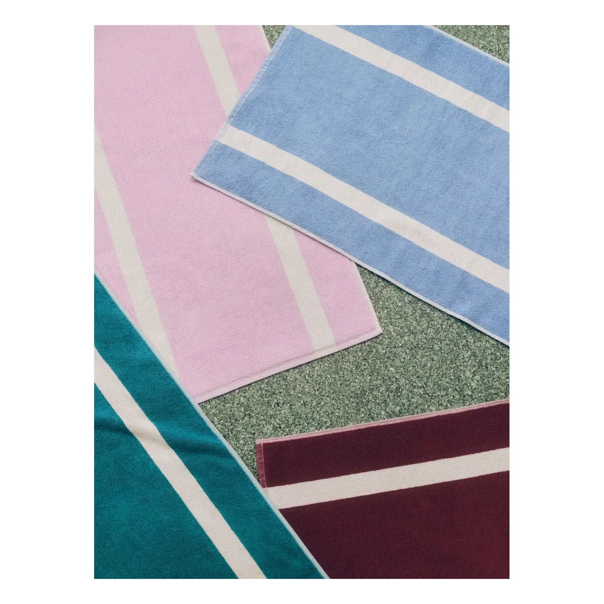 Hay - Striped Bath Mat | Light Blue