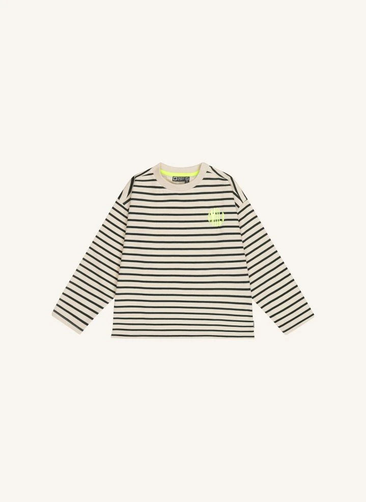 Tumble N'Dry - Chester Striped Organic Cotton T-Shirt | Cream