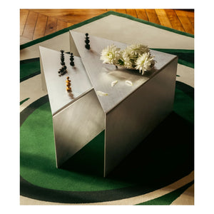 The Socialite Family - Triangolo nesting coffee table with gross aluminum finish | Aluminum