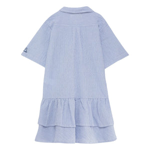 True Artist - N°16 Striped Seersucker Dress | Blue