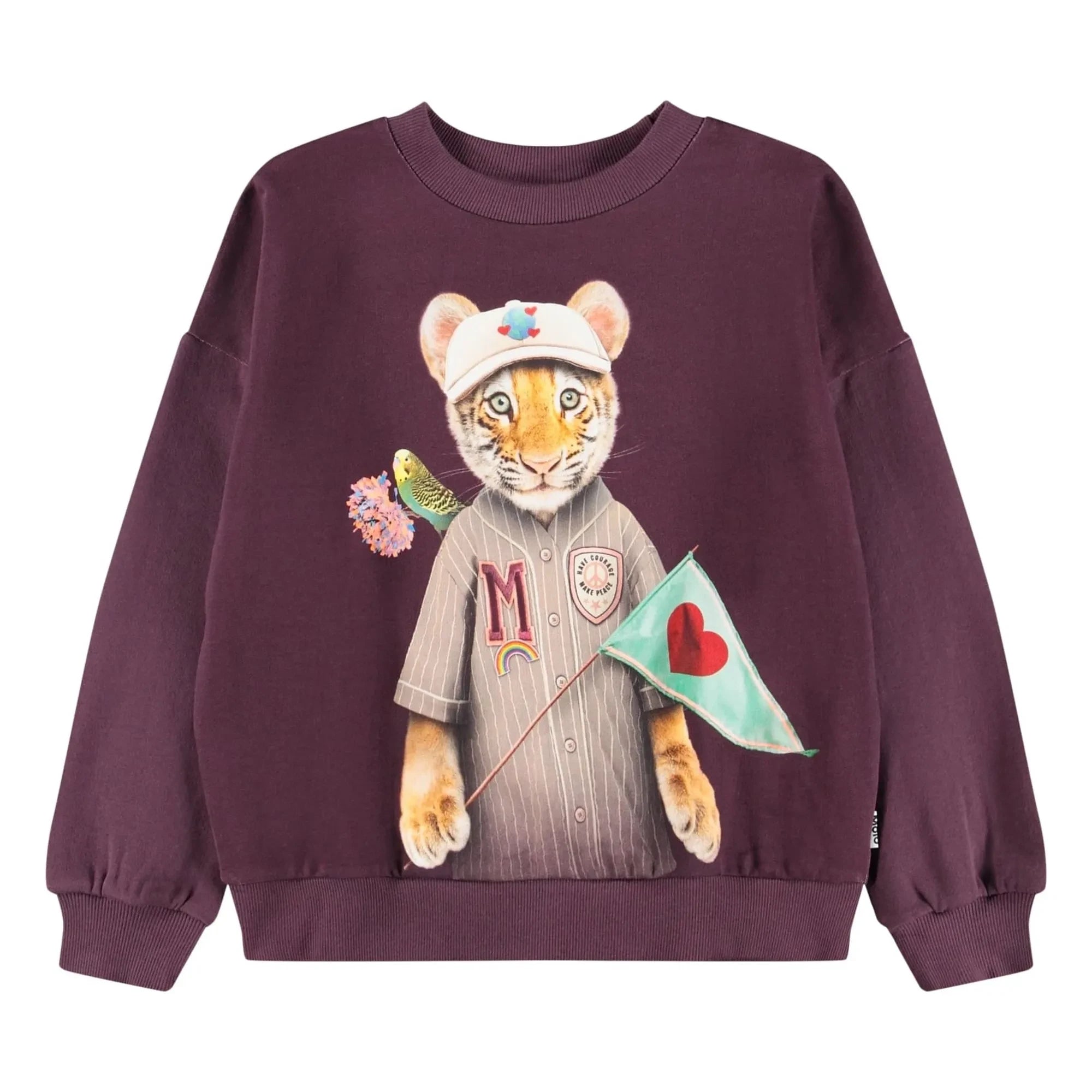 Molo - Maxi Tigre organic cotton sweater | Burgundy